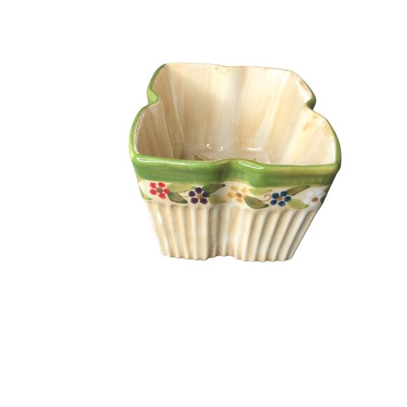 Temp-tations Old World Bakeware Bread Pan Basket Trivet Green Red Blue Casserole - Picture 9 of 16